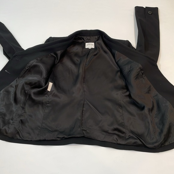Armani Colllezioni Collection Suit Jacket Coat Size 4 Black . - Picture 8 of 10